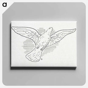 アートパネル-Flying pigeon - レオ ヘステル Canvas.
