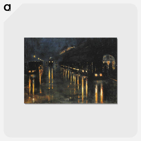 アートポストカード-Hochbahnhof Bülowstraße - レッサー ユリィ Postcard.