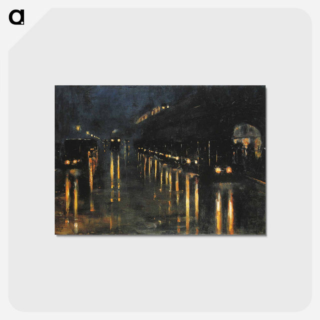 アートポストカード-Hochbahnhof Bülowstraße - レッサー ユリィ Postcard.