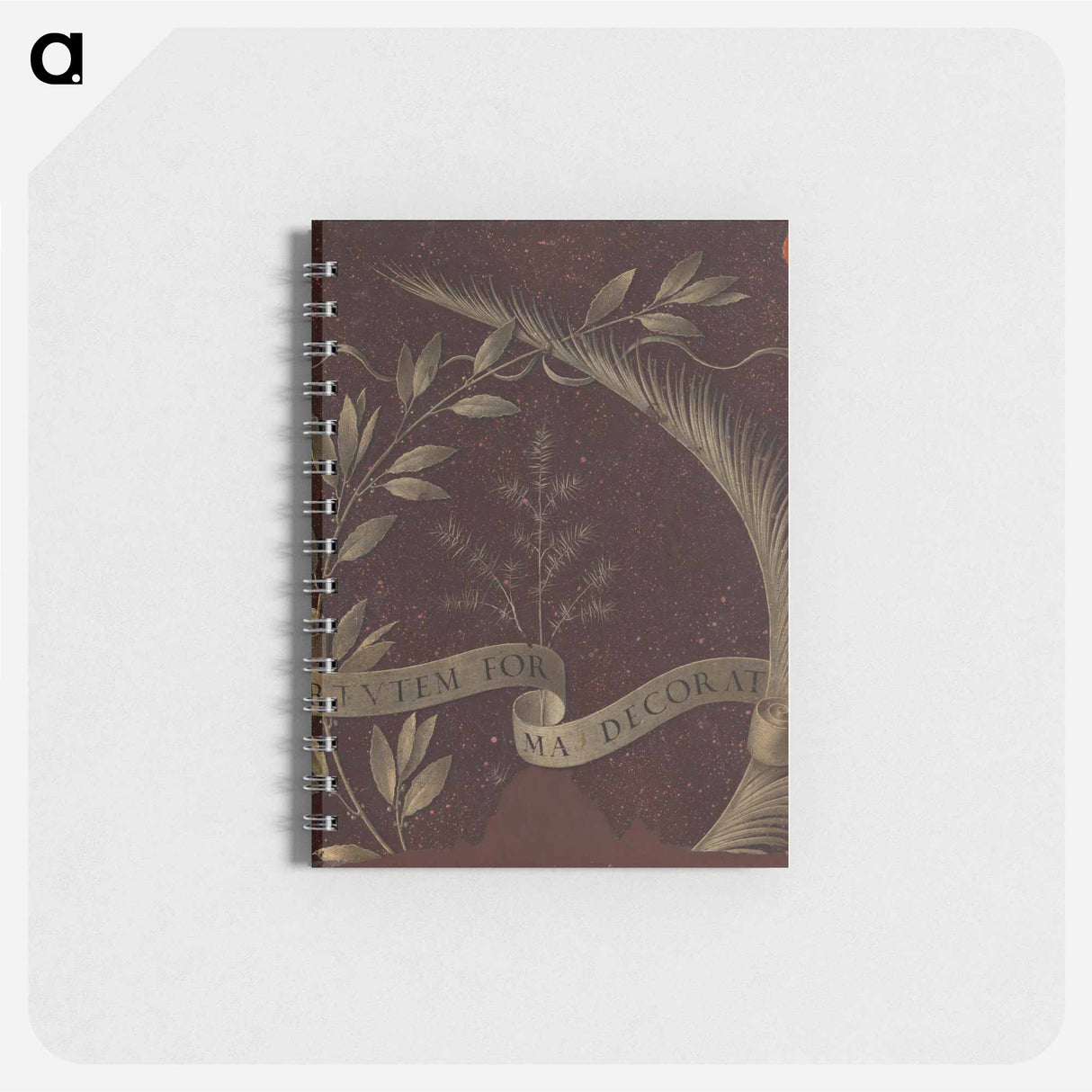 Leonardo da Vinci's Wreath of Laurel, Palm, and Juniper with a Scroll inscribed Virtutem Forma Decorat - レオナルド ダ ヴィンチ Memo.