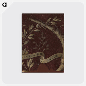 アートポストカード-Leonardo da Vinci's Wreath of Laurel, Palm, and Juniper with a Scroll inscribed Virtutem Forma Decorat - レオナルド ダ ヴィンチ Postcard.