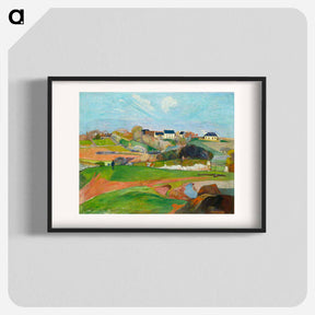 アートポスター-Landscape at Le Pouldu - ポール ゴーギャン Poster.