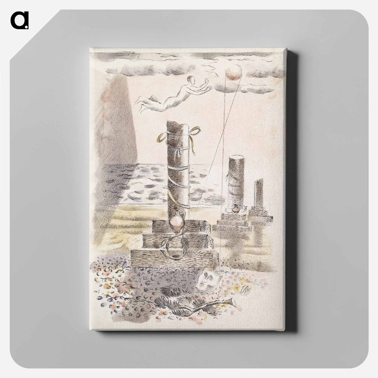 アートパネル-Design for Urne Buriall–Sorrow - ポール ナッシュ Canvas.