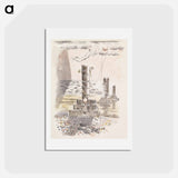 アートポストカード-Design for Urne Buriall–Sorrow - ポール ナッシュ Postcard.