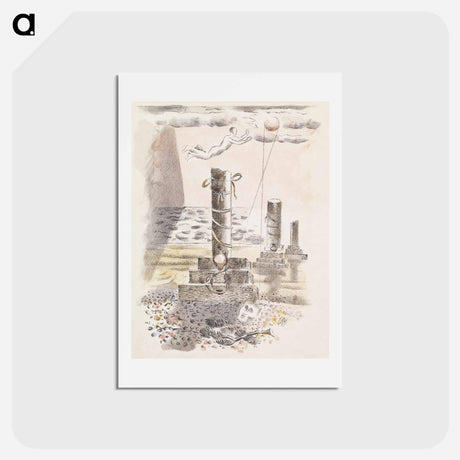 アートポストカード-Design for Urne Buriall–Sorrow - ポール ナッシュ Postcard.