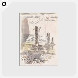 アートポストカード-Design for Urne Buriall–Sorrow - ポール ナッシュ Postcard.
