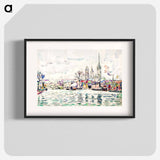 River scene: Rouen - Paul Signac Poster.