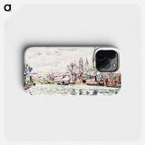 River scene: Rouen - Paul Signac Phone Case.