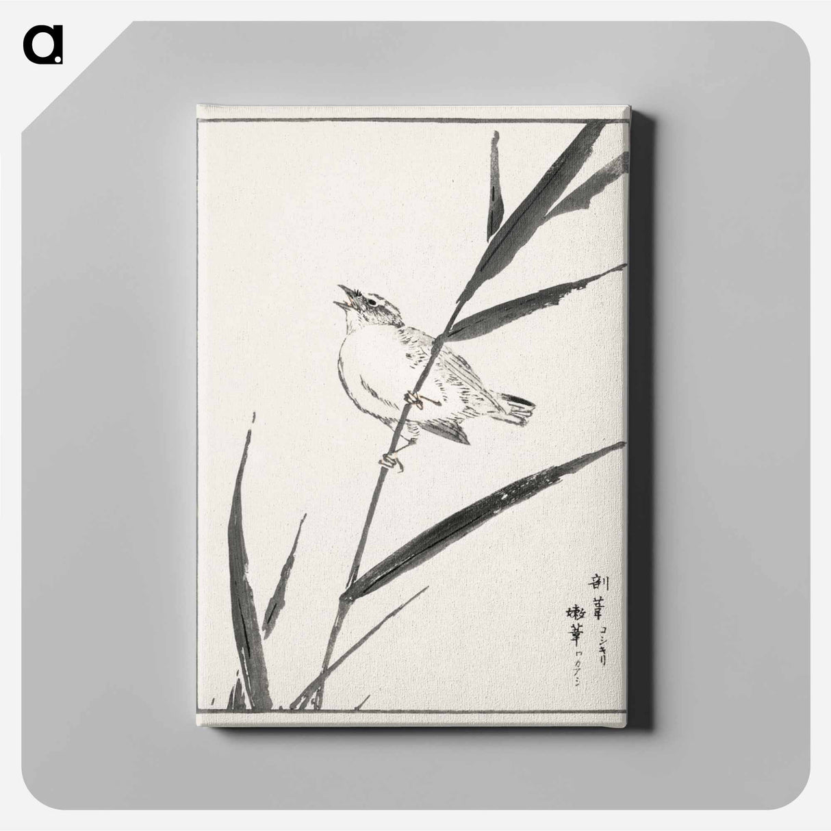 アートパネル-Reed-Bunting and Reed
 - 鳥類図鑑 Canvas.