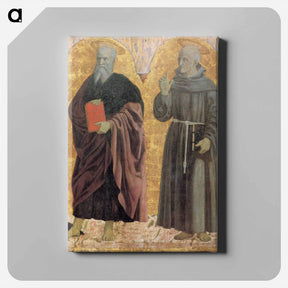 アートパネル-St. Andrew and St. Bernardino - ピエロ デラ フランチェスカ Canvas.