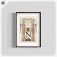 アートポスター-Guide for Constructing the Letter N from Mira Calligraphiae Monumenta
 - 書道のお手本 Poster.
