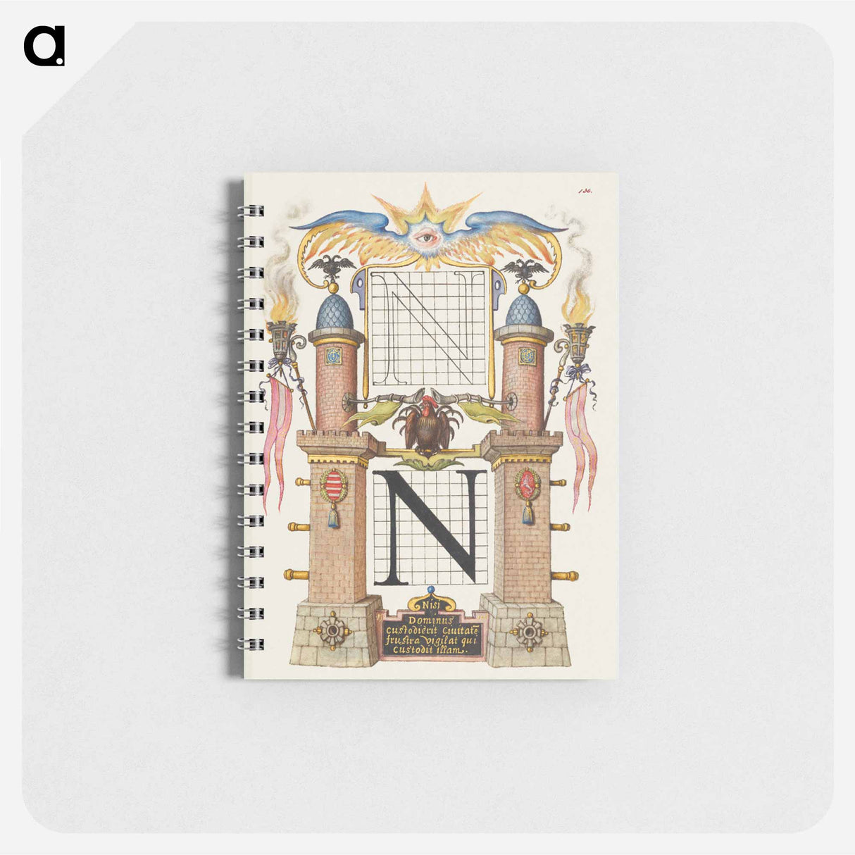 アートメモ帳-Guide for Constructing the Letter N from Mira Calligraphiae Monumenta
 - 書道のお手本 Memo.