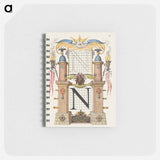 アートメモ帳-Guide for Constructing the Letter N from Mira Calligraphiae Monumenta
 - 書道のお手本 Memo.