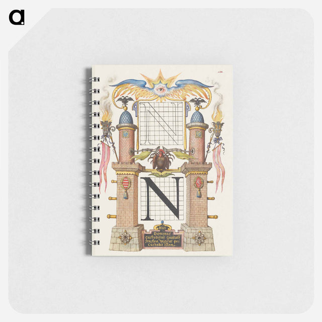 アートメモ帳-Guide for Constructing the Letter N from Mira Calligraphiae Monumenta
 - 書道のお手本 Memo.