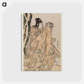 アートポストカード-Ichikawa Yaozō III as a Kamuro Performing a Lion Dance - 東洲斎 写楽 Postcard.