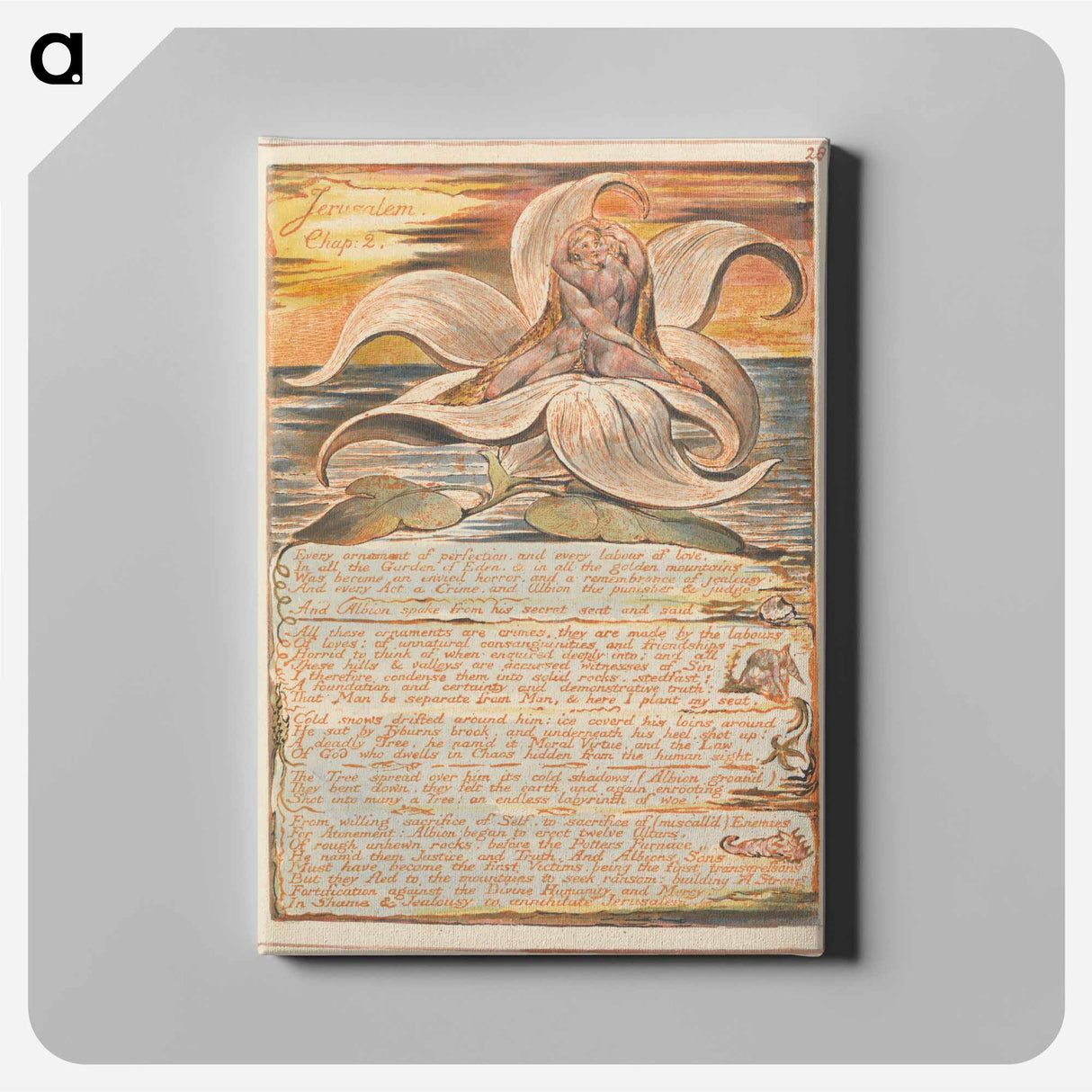 アートパネル-Jerusalem, Plate 28 - ウィリアム ブレイク Canvas.