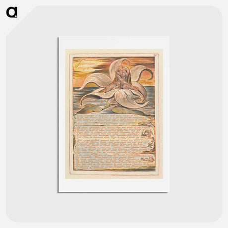 アートポストカード-Jerusalem, Plate 28 - ウィリアム ブレイク Postcard.