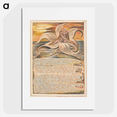 アートポスター-Jerusalem, Plate 28 - ウィリアム ブレイク Poster.
