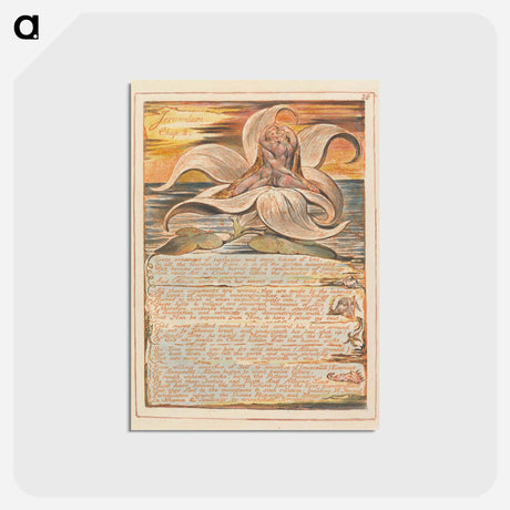 アートポストカード-Jerusalem, Plate 28 - ウィリアム ブレイク Postcard.