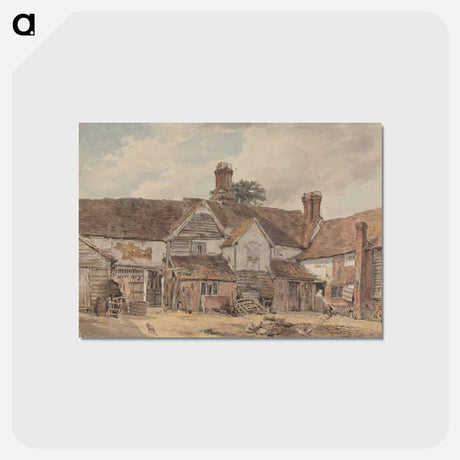 アートポストカード-Old Farm Buildings - ウィリアム ヘンリー ハント Postcard.