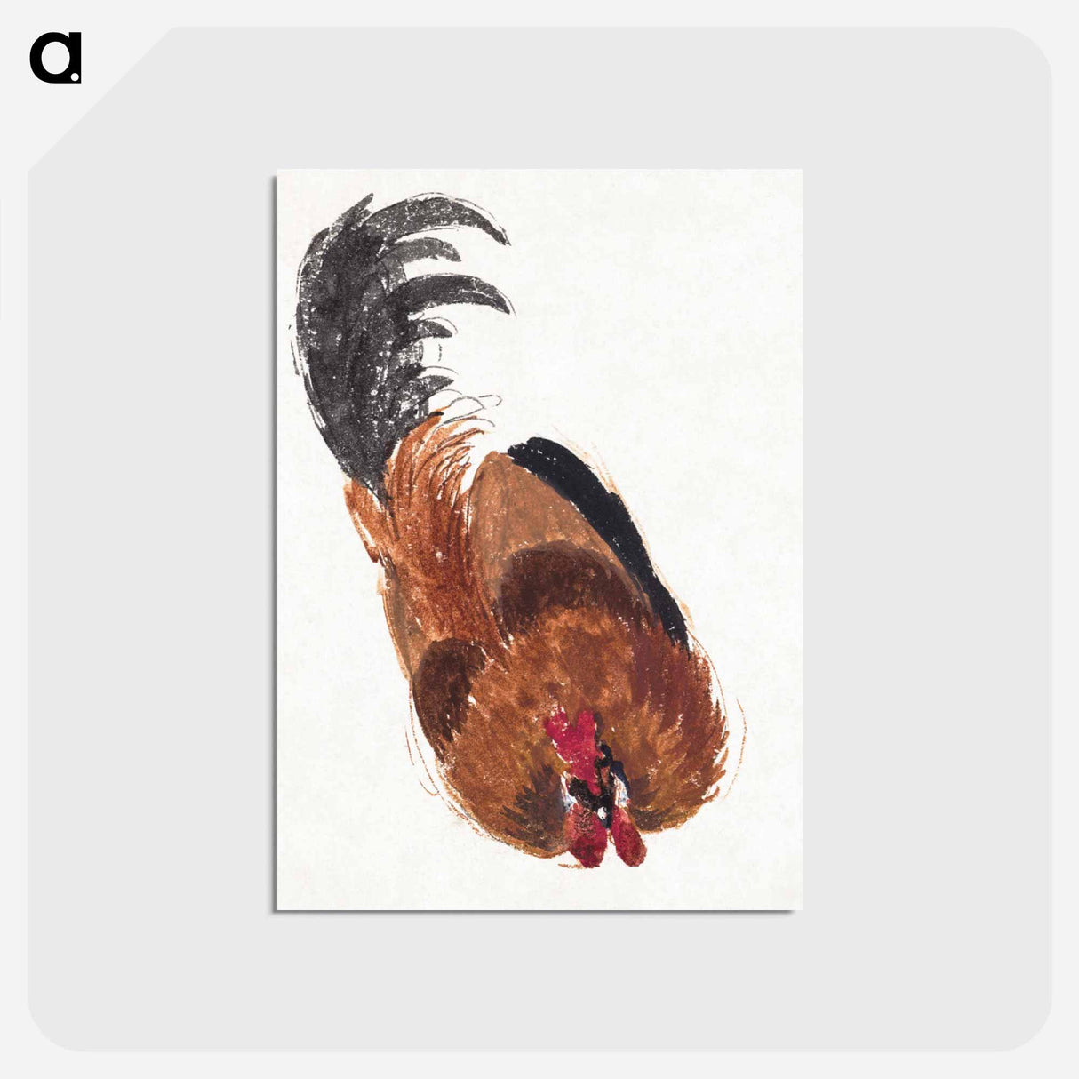 Study of a dead rooster - アールト シューマン Postcard.