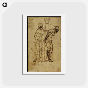 アートポストカード-Two Studies for Christ at the Column - アンドレア マンテーニャ Postcard.