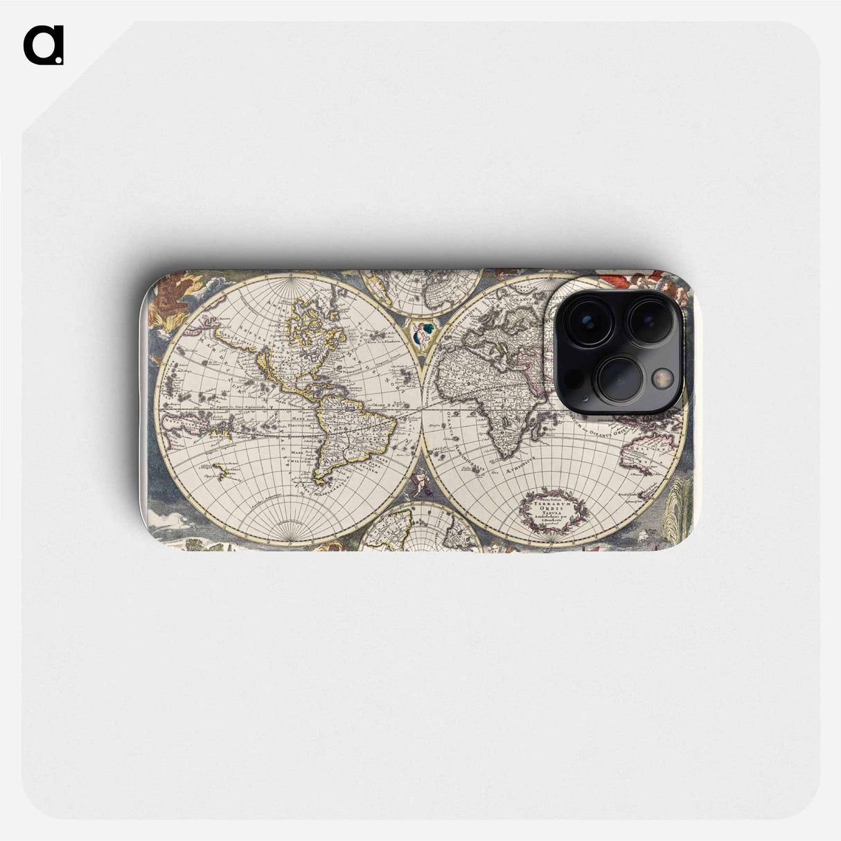 Nova Totius Terrarum orbis tabula - アンティーク地図 Phone Case.