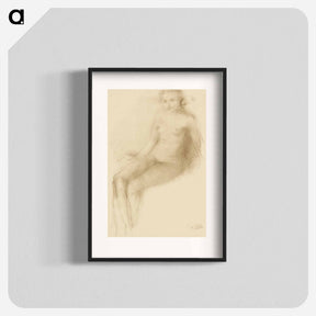 アートポスター-Seated Female Nude - オーギュスト ロダン Poster.