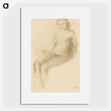 Seated Female Nude - Auguste Rodin Poster.