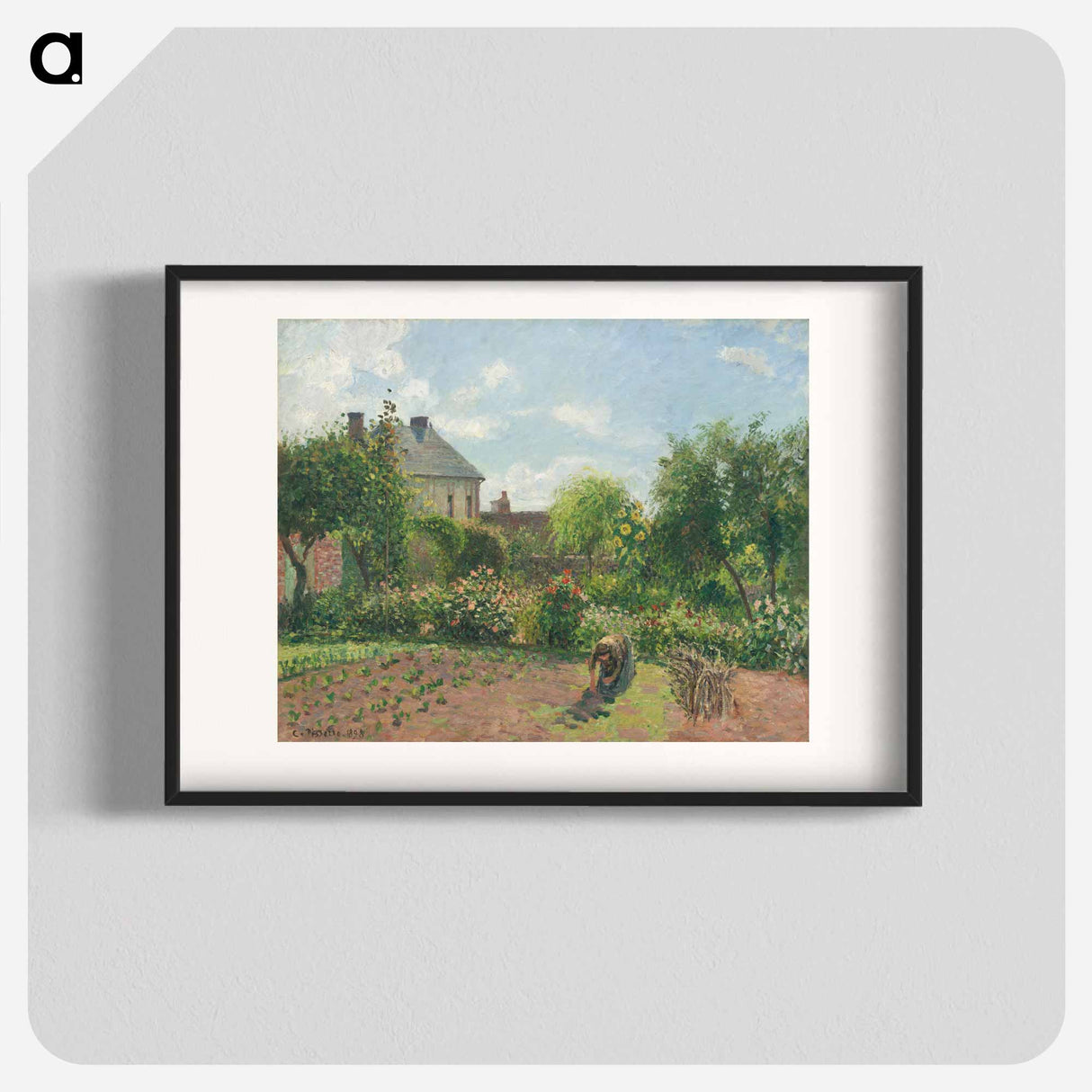 The Artist's Garden at Eragny - Camille Pissarro Poster.