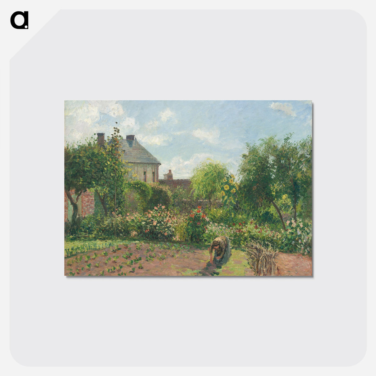 The Artist's Garden at Eragny - カミーユ ピサロ Postcard.