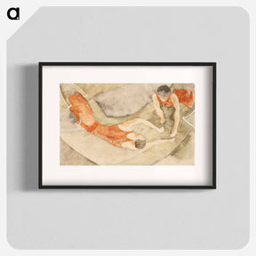 アートポスター-Two Trapeze Performers in Red - チャールズ デムス Poster.