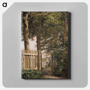 アートパネル-The Garden Gate of the Artist's Home at Blegdammen - クリステン ケプケ Canvas.