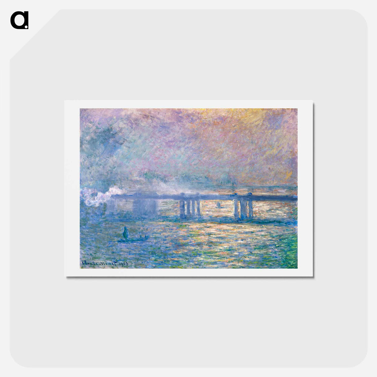 アートポストカード-Charing Cross Bridge - クロード モネ Postcard.