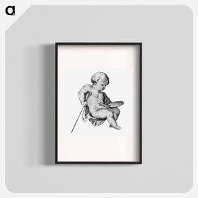 アートポスター-Putti Beoefenen de Schilderkunst en Beeldhouwkunst
 - コルネリス プロース ファン アムステル Poster.