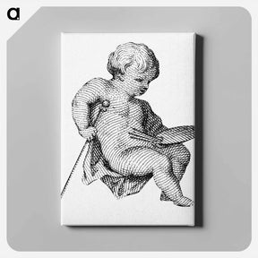 アートパネル-Putti Beoefenen de Schilderkunst en Beeldhouwkunst
 - コルネリス プロース ファン アムステル Canvas.