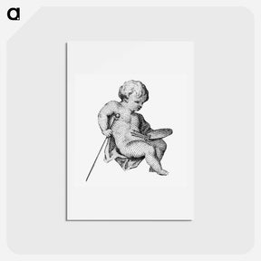 アートポストカード-Putti Beoefenen de Schilderkunst en Beeldhouwkunst
 - コルネリス プロース ファン アムステル Postcard.