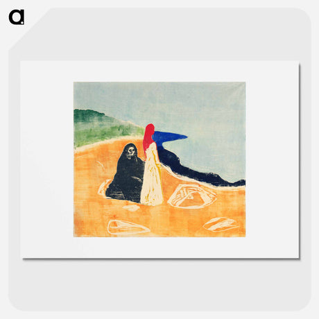 アートポスター-Two Women on the Shore - エドヴァルド ムンク Poster.