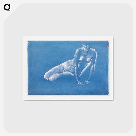 アートポストカード-Naked woman. Sketchbook: Nude Study of Medusa for 'The Death of Medusa I' - エドワード バーン ジョーンズ Postcard.