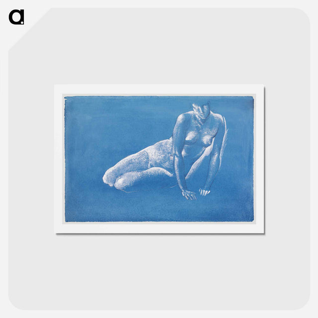 アートポストカード-Naked woman. Sketchbook: Nude Study of Medusa for 'The Death of Medusa I' - エドワード バーン ジョーンズ Postcard.