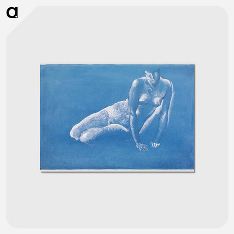 アートポストカード-Naked woman. Sketchbook: Nude Study of Medusa for 'The Death of Medusa I' - エドワード バーン ジョーンズ Postcard.