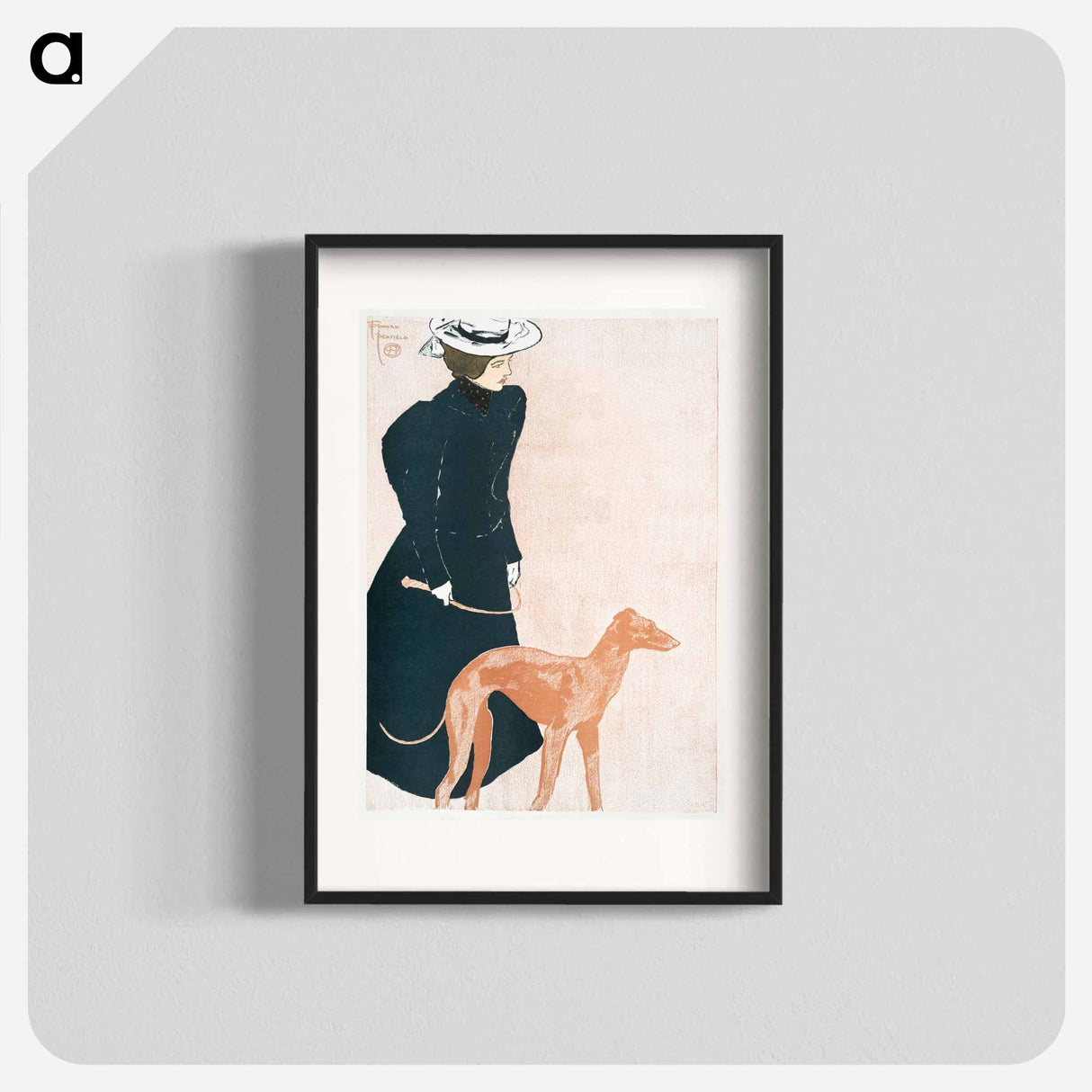 Woman with Greyhound - エドワード ペンフィールド Poster.