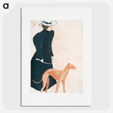 Woman with Greyhound - Edward Penfield Poster.