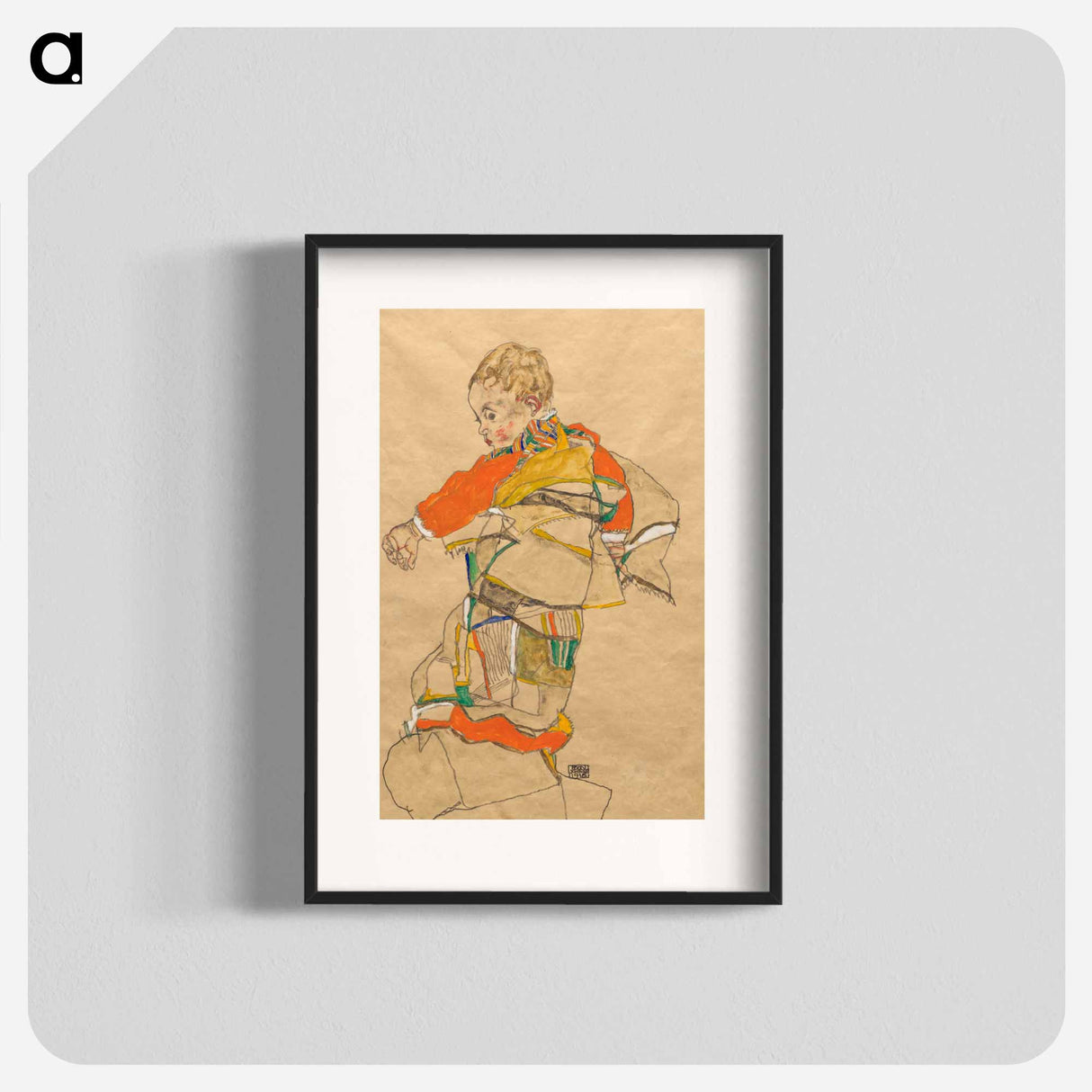 Portrait of a Child - Egon Schiele Poster.