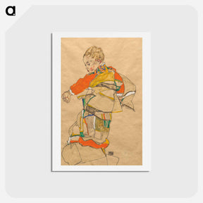 アートポストカード-Portrait of a Child - エゴン シーレ Postcard.