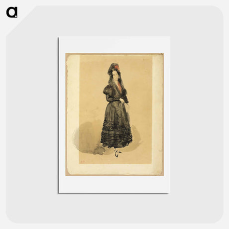 アートポストカード-イエロー - ウジェーヌ ドラクロワ Postcard.