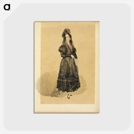 アートポストカード-イエロー - ウジェーヌ ドラクロワ Postcard.