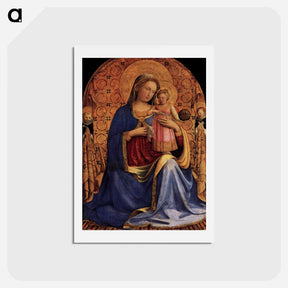 アートポストカード-Madonna and Child - フラ アンジェリコ Postcard.