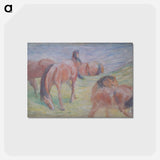 アートポストカード-Grazing Horses I - フランツ マルク Postcard.