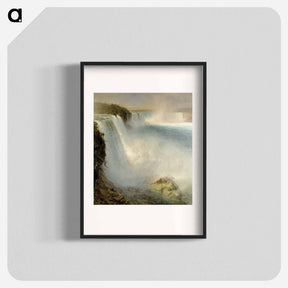 アートポスター-Niagara Falls, from the American Side - フレデリック エドウィン チャーチ Poster.